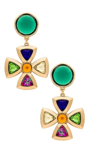 8 other reasons trinity earrings in green