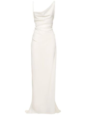 VIVIENNE WESTWOOD Minerva Sequined Long Dress in white