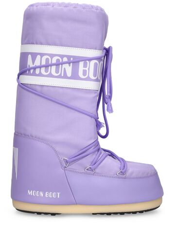 moon boot tall icon high nylon moon boots in violet