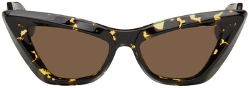 bottega veneta tortoiseshell pointed cat-eye sunglasses