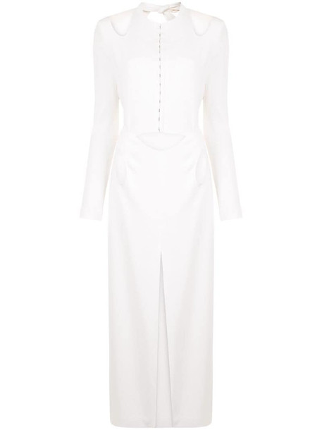 Dion Lee layered cut-out dress in white