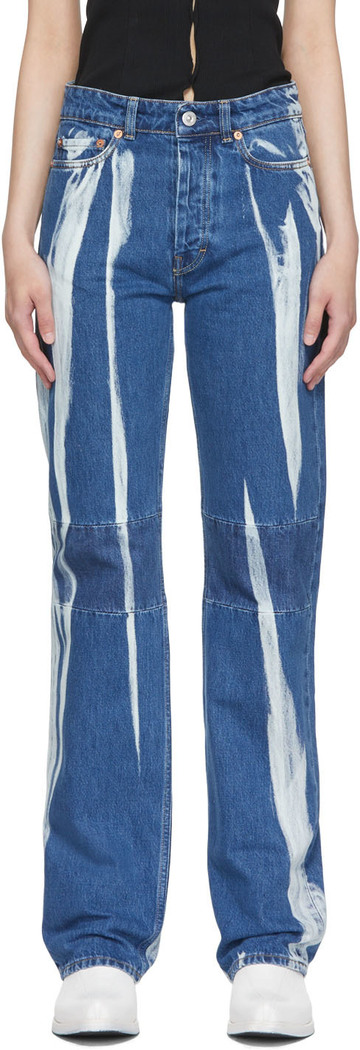 Our Legacy Blue Bleach Jeans in denim / denim