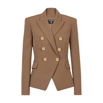 Balmain Grain de poudre double-breasted jacket in taupe