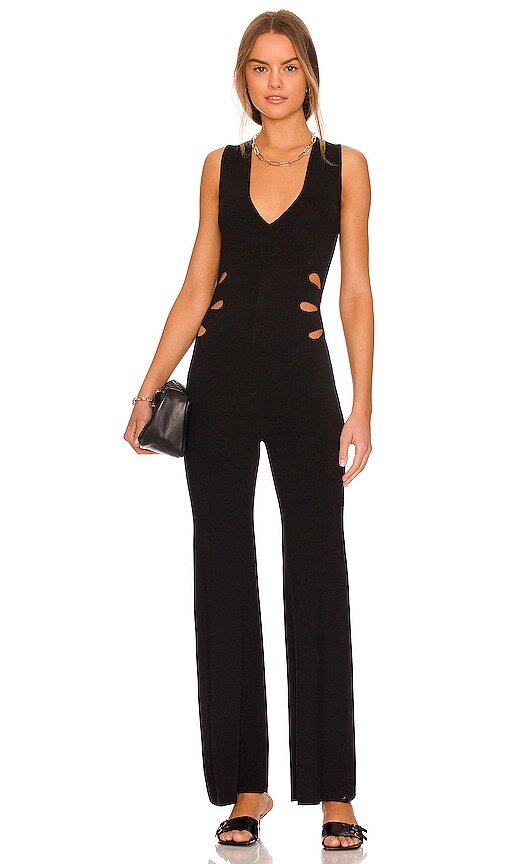 JoosTricot Cher Cut Out Jumpsuit in Black