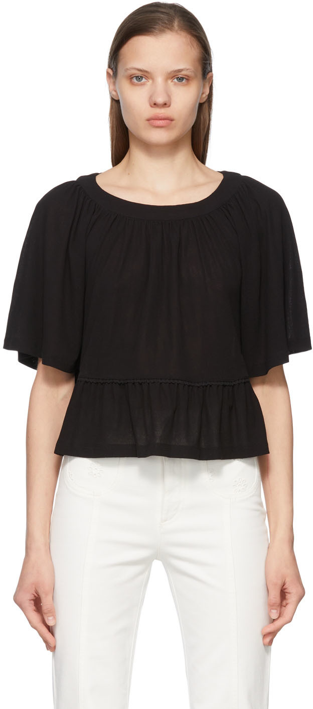 See by Chloé See by Chloé Black Cotton Blouse