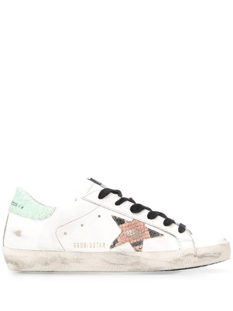 Golden Goose distressed finish sneakers in white