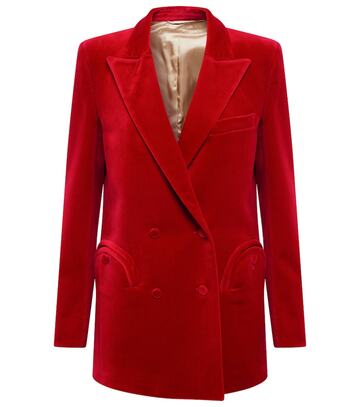 Blazé Milano Everyday cotton velvet blazer in red