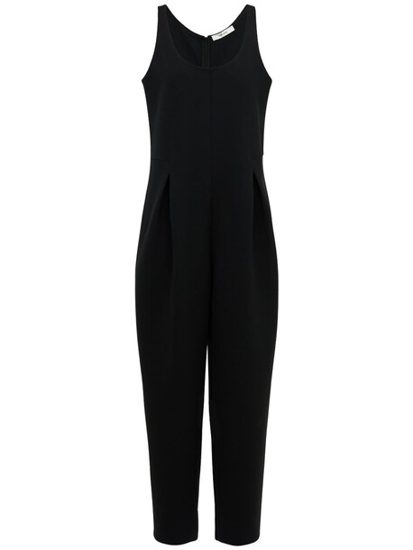 THE ROW Gage Jersey Tech Jumpsuit in black