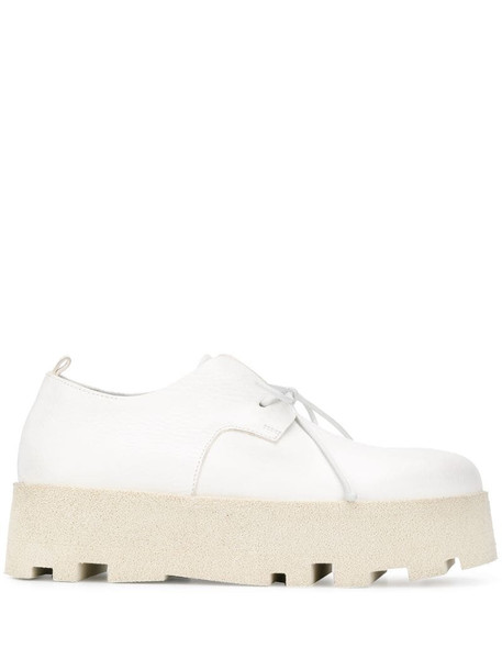 Marsèll platform lace-up shoes in white