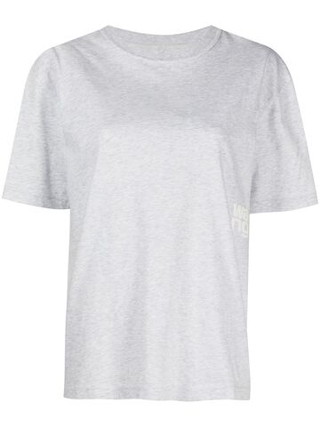 alexander wang logo-print cotton t-shirt - grey