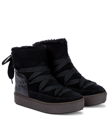 See By ChloÃ© Charlee suede moon boots in black