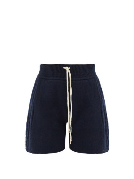 Les Tien - Yacht Cashmere Shorts - Womens - Navy