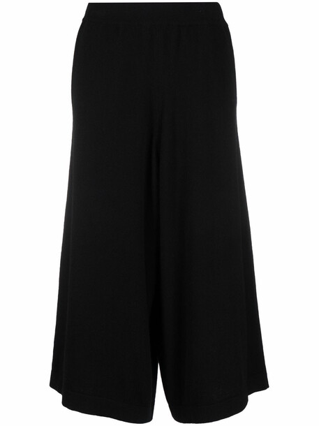 Oyuna cashmere-knit culottes - Black