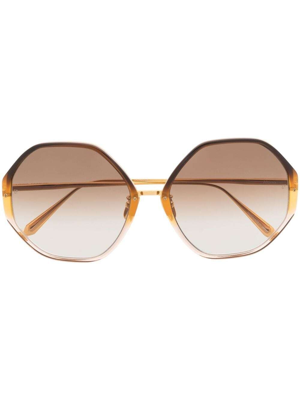 Linda Farrow round-frame sunglasses - Brown