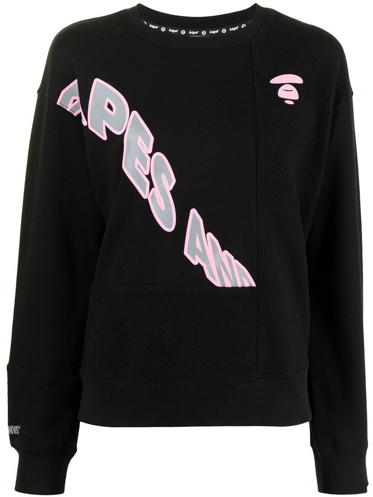 AAPE BY *A BATHING APE® AAPE BY *A BATHING APE® patchwork logo sweatshirt - Black