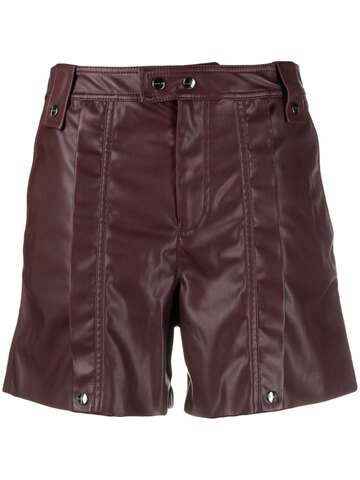 iceberg panelled faux-leather shorts - red