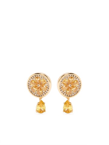 kate spade fresh squeeze embellished drop earrings - gold