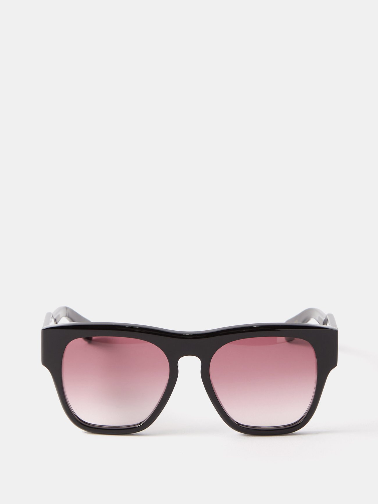 Chloé Eyewear - Gayia Oversized Reace Sunglasses - Womens - Black Burgundy
