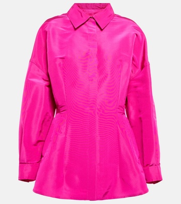 valentino silk faille jacket in pink