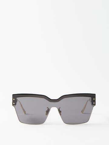 dior - diorclub m4u shield sunglasses - womens - black grey