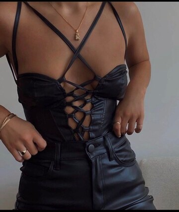 top,black,leather,body,party