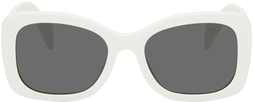 prada eyewear white square sunglasses