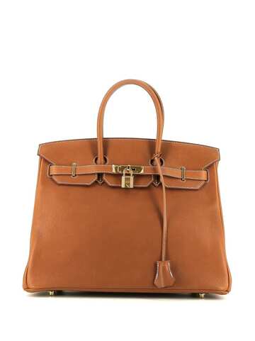 hermès pre-owned birkin 35 handbag - brown
