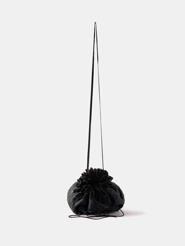 cecilie bahnsen - sofie luna-jacquard clutch bag - womens - black