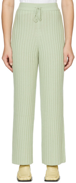 LE17SEPTEMBRE Rib Knit Lounge Pants in mint