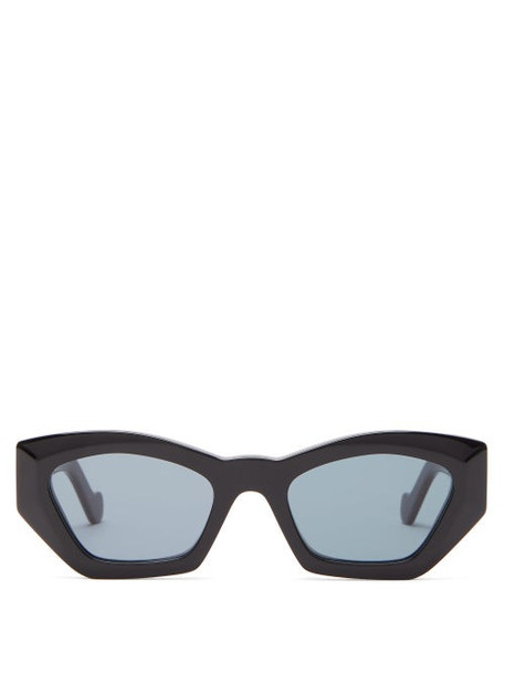 Loewe - Geometric Cat Eye Acetate Sunglasses - Womens - Black