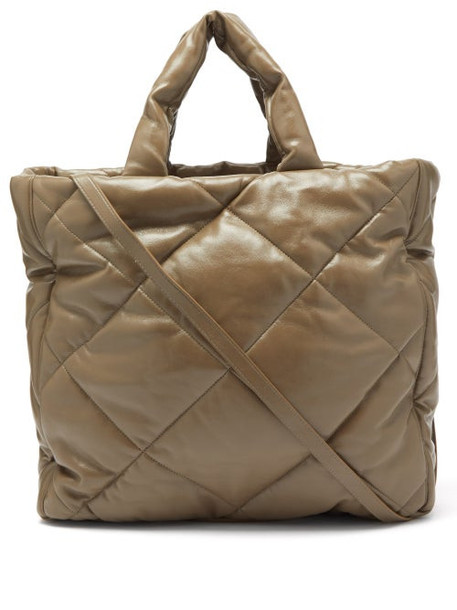Stand Studio - Assante Quilted Faux-leather Tote Bag - Womens - Khaki