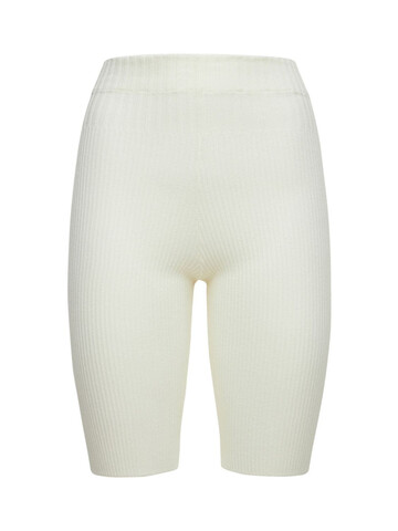 ANDREA ADAMO Viscose Blend Shorts in ivory