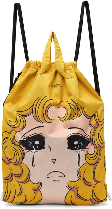 pushbutton ssense exclusive yellow crying girl backpack in multi