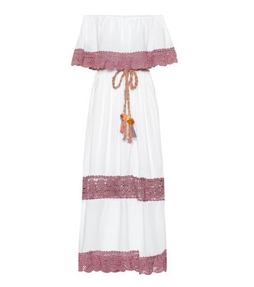 Anna Kosturova Casablanca cotton maxi dress in white