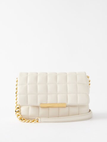 demellier - phoenix small quilted-leather cross-body bag - womens - off white