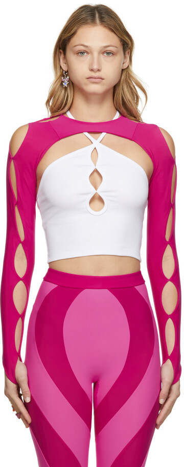 Marshall Columbia SSENSE Exclusive Cut-Out Sleeve T-Shirt in fuchsia
