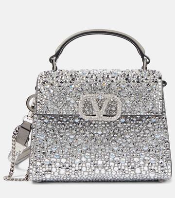valentino garavani vsling mini shoulder bag in silver