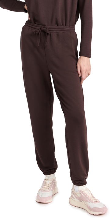 mwl by madewell superbrushed easygoing sweatpants chocolate raisin xxs