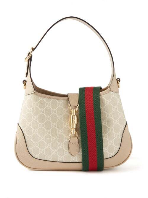 Gucci - Jackie 1961 Small Gg Supreme And Leather Bag - Womens - Beige