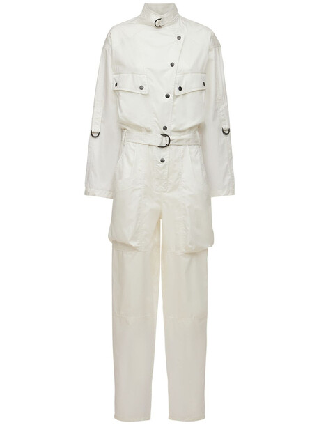 ISABEL MARANT Florine Cotton Jumpsuit W/buttons in ecru