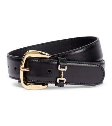 Gucci Horsebit leather belt in black