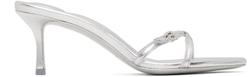 alexander wang silver lucienne 65 heeled sandals