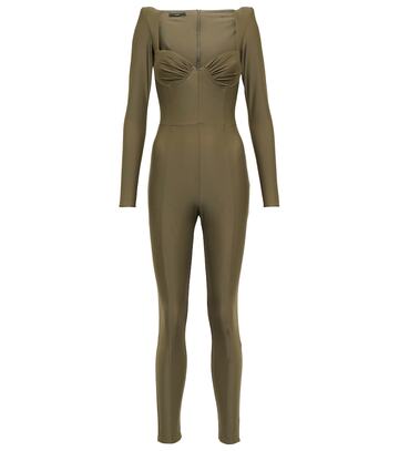 Alex Perry Lanson nylon-blend jumpsuit in neutrals