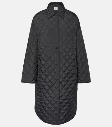 Toteme Quilted cocoon coat in black
