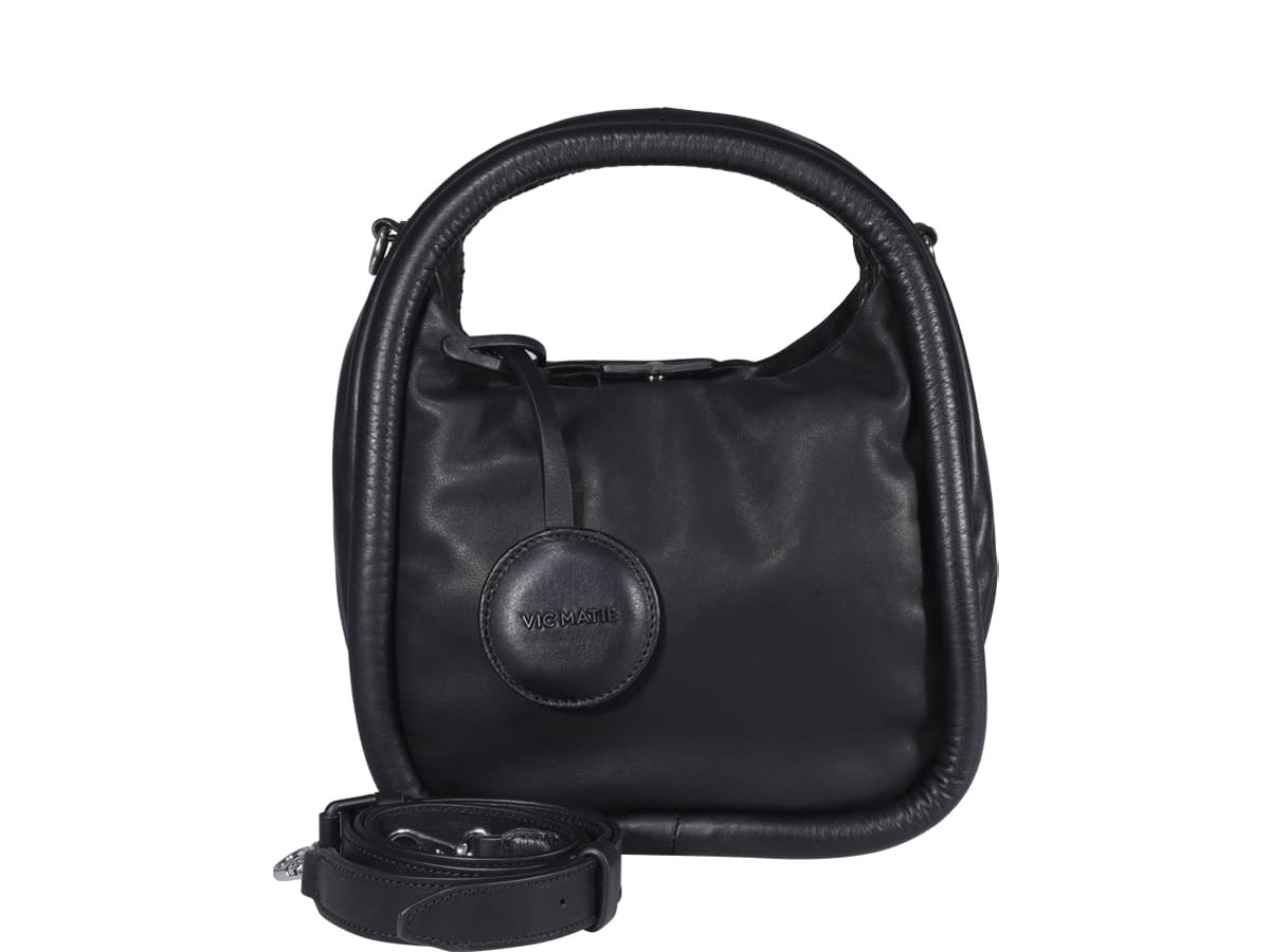 Vic Matié Vic Matié Velvet Handbag in black