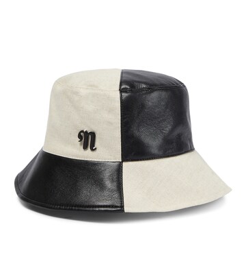 Nanushka Caran leather-trimmed bucket hat