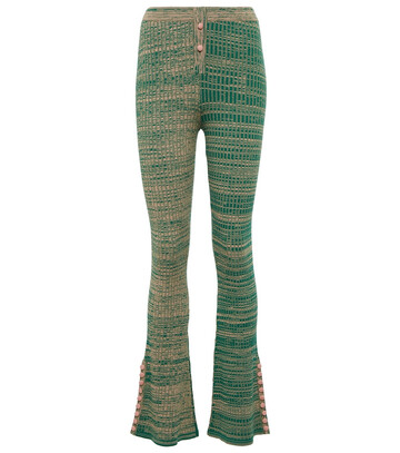 live the process marl space-dyed flared pants in green