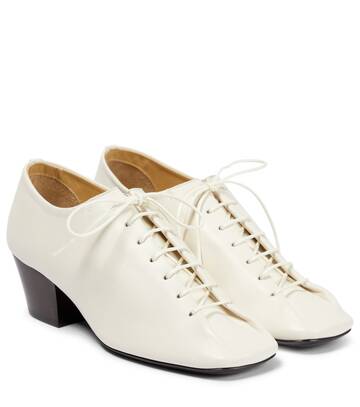 lemaire leather derby shoes in white