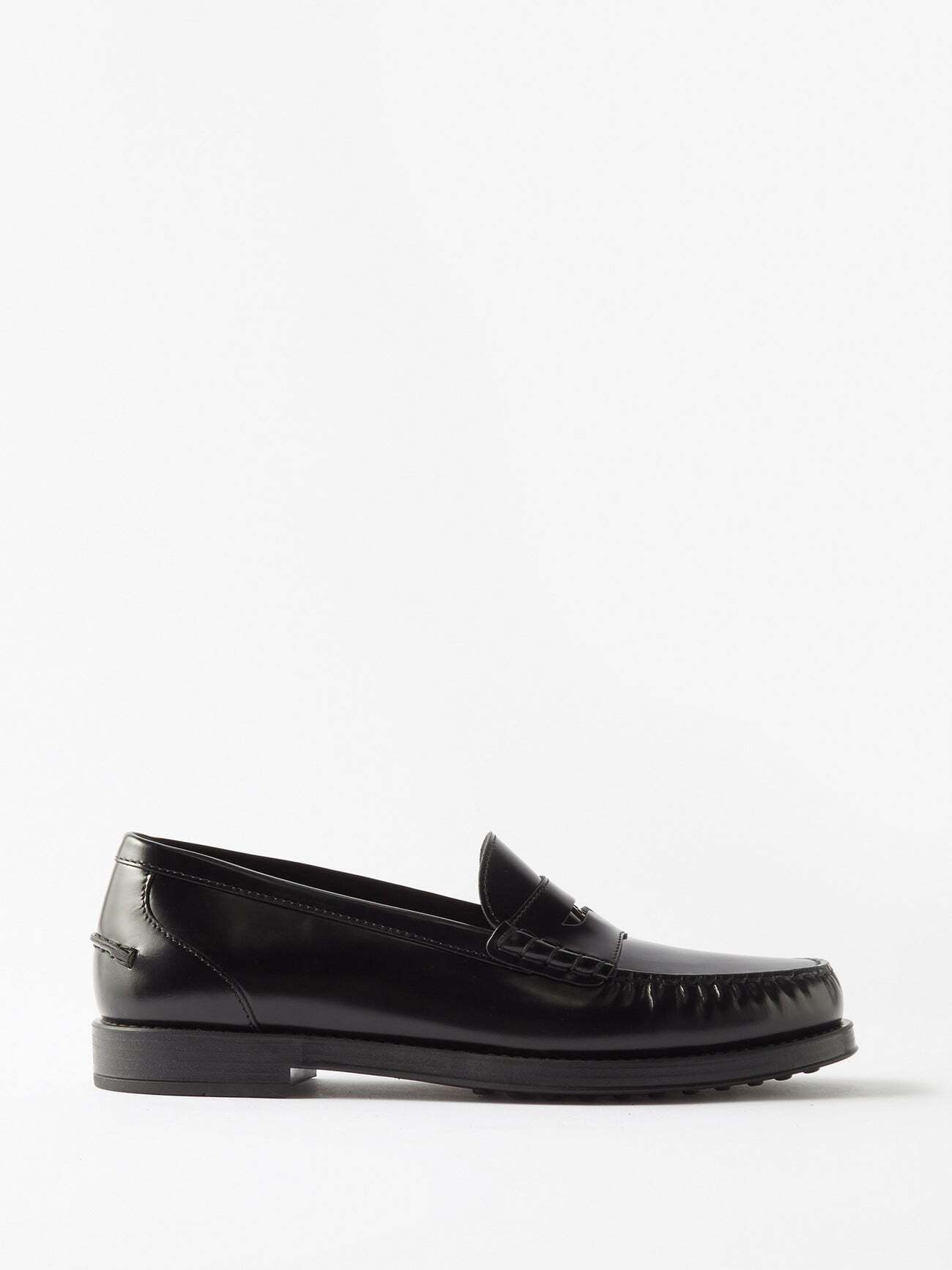 Tod's - Gammo Basso Leather Loafers - Womens - Black