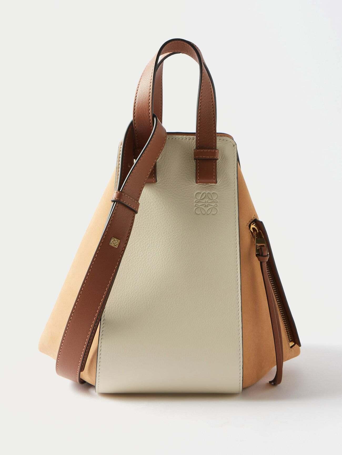 Loewe - Hammock Small Leather Bag - Womens - Beige Multi